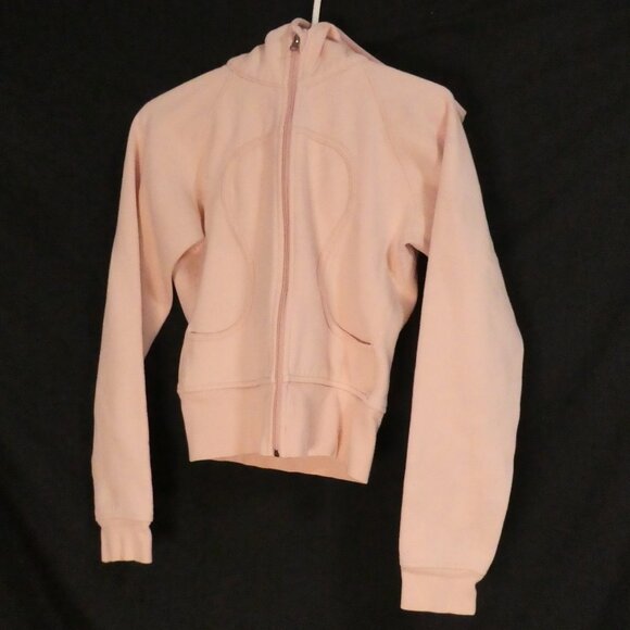 LULULEMON ATHLETICA | 17 pit to pit measured | Classic Pink Scuba Zip-Up Hoodie - Picture 2 of 16